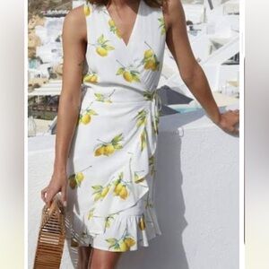 Rails Madison Lemon Print Wrap Dress